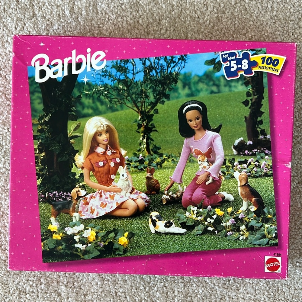 VINTAGE Mattel Barbie 100 piece puzzle. Ages 5-8 from 1998